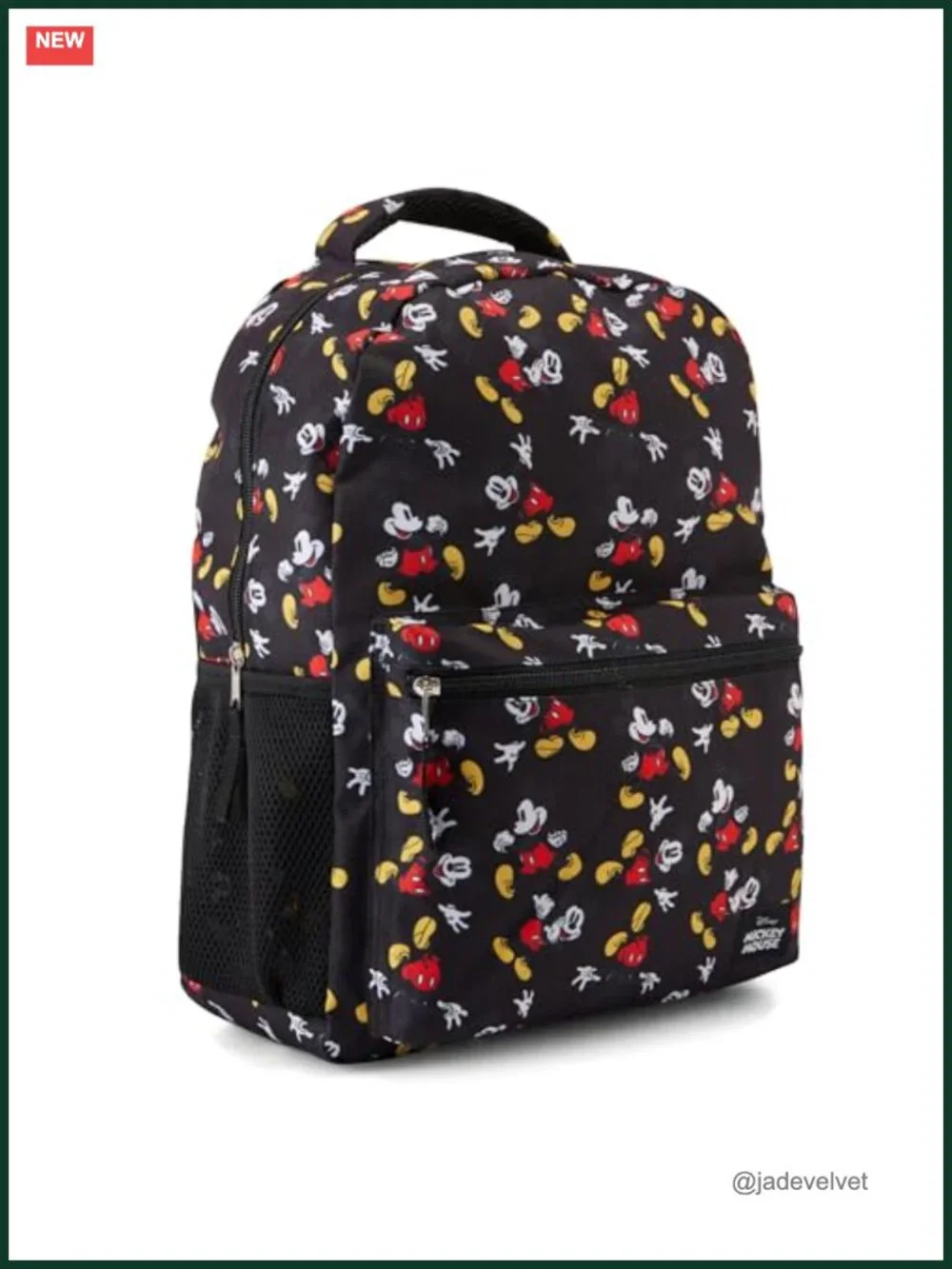 Disney Mickey Mouse Backpack with Laptop Sleeve, Padded Straps, Water Bottle